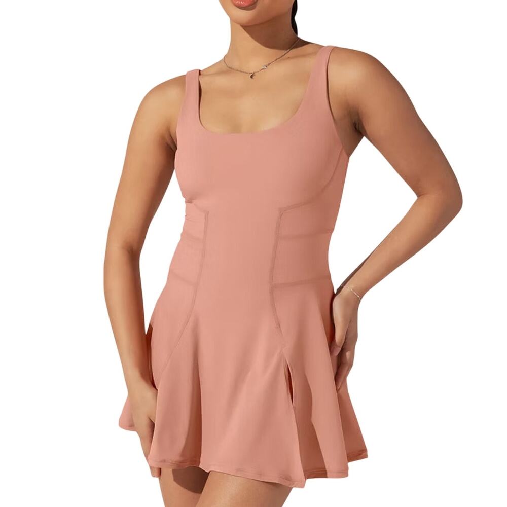 PopFlex Tie Breaker Superdress Athletic Dress Womens 2X Terracotta Pink Tennis